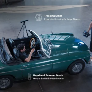 EinScan Trak im Tracking- und im Handscanner-Modus