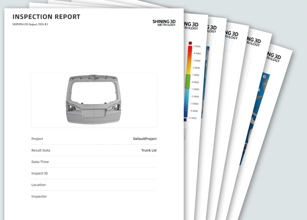 Shining3D Inspect – automatisierter Prüfbericht